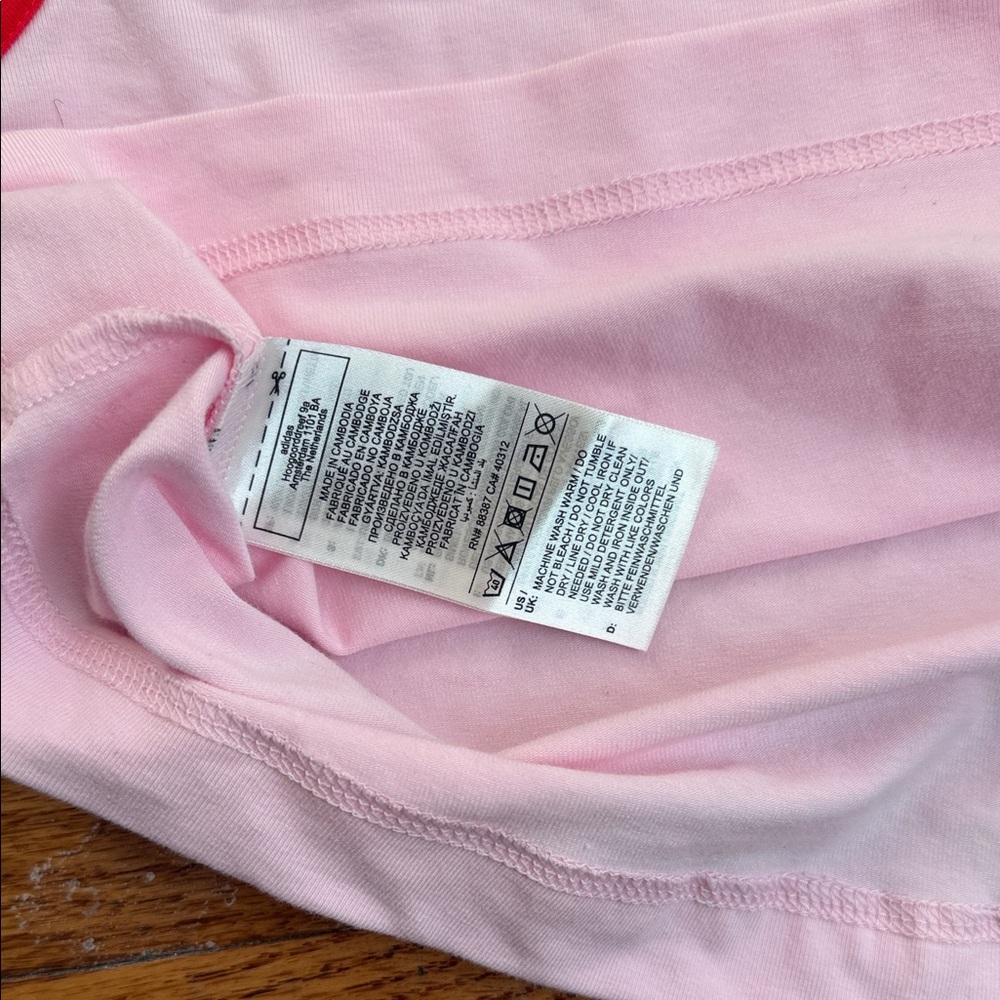adidas Pink Tank Top with Red Trim - Picture 4 of 4